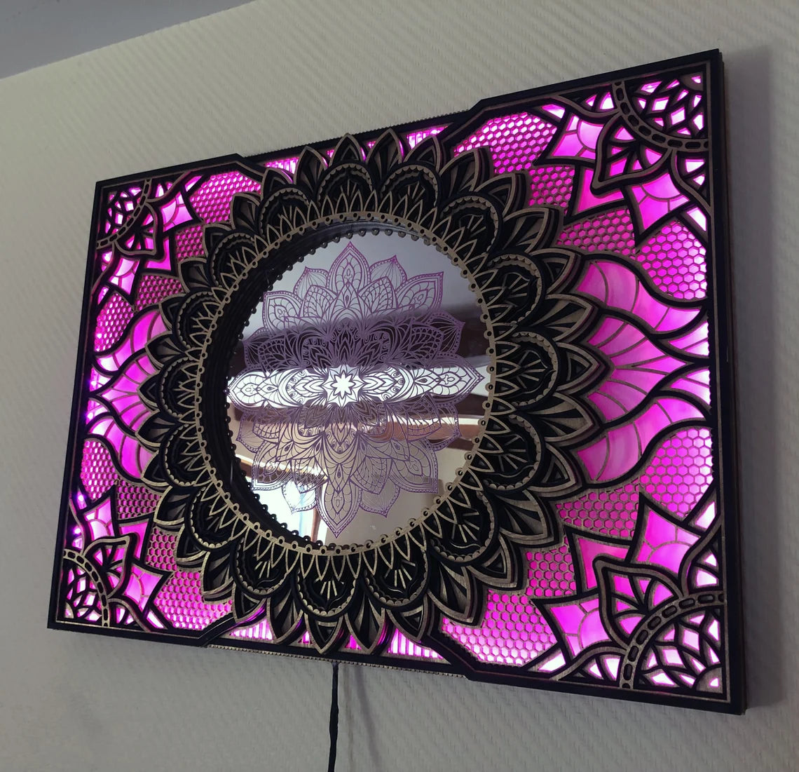 Color Changing Mandala Wall Art LED Wall Hanging