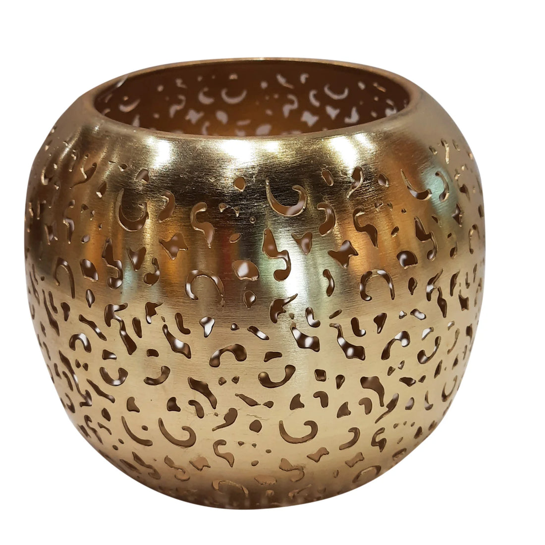 Round Votive Holder with Fine Cutwork