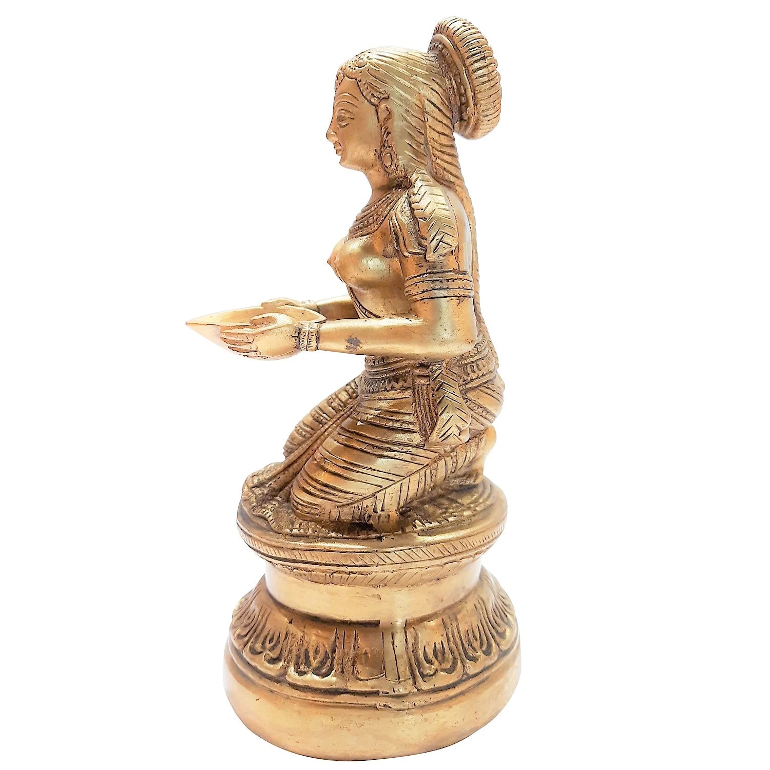 Brass Sitting Deeplaxmi 9 in