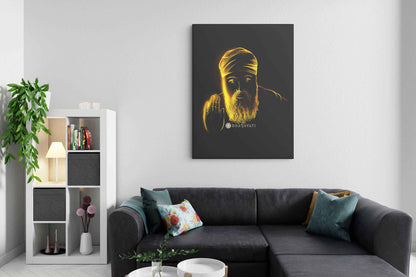 Divine Enlightenment: Guru Nanak Ji - Canvas Art