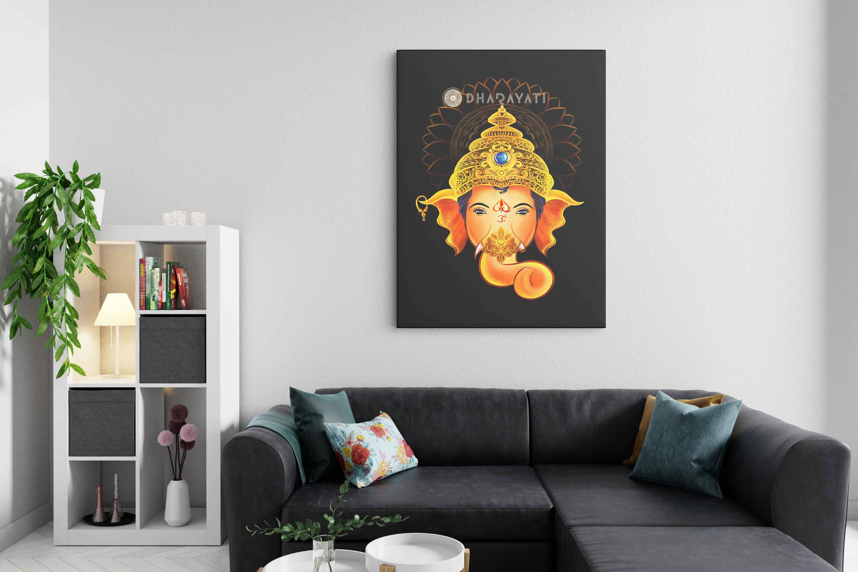 The Remover of Obstacles: Lord Ganesha - Canvas Art