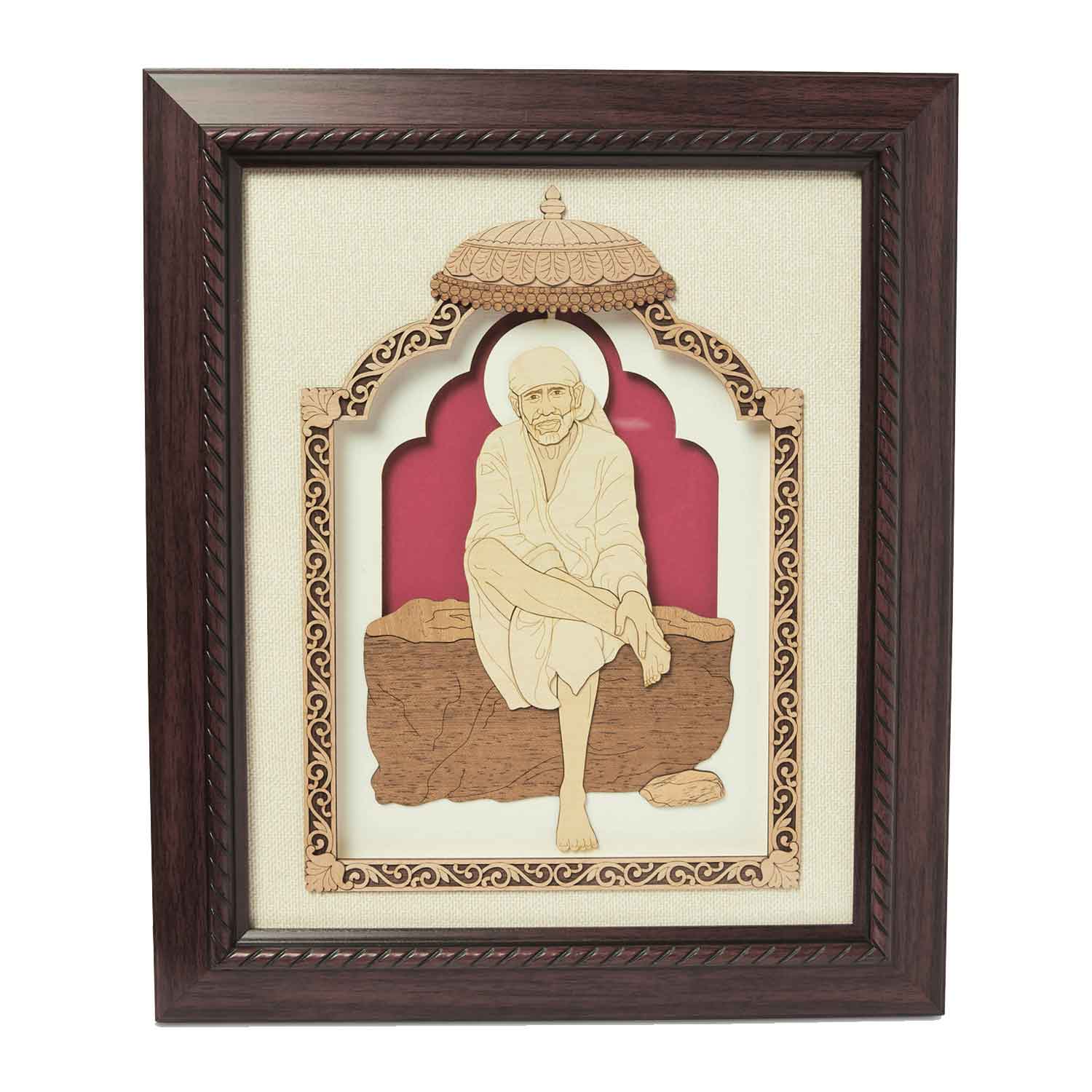 Saibaba Wood Art Frame