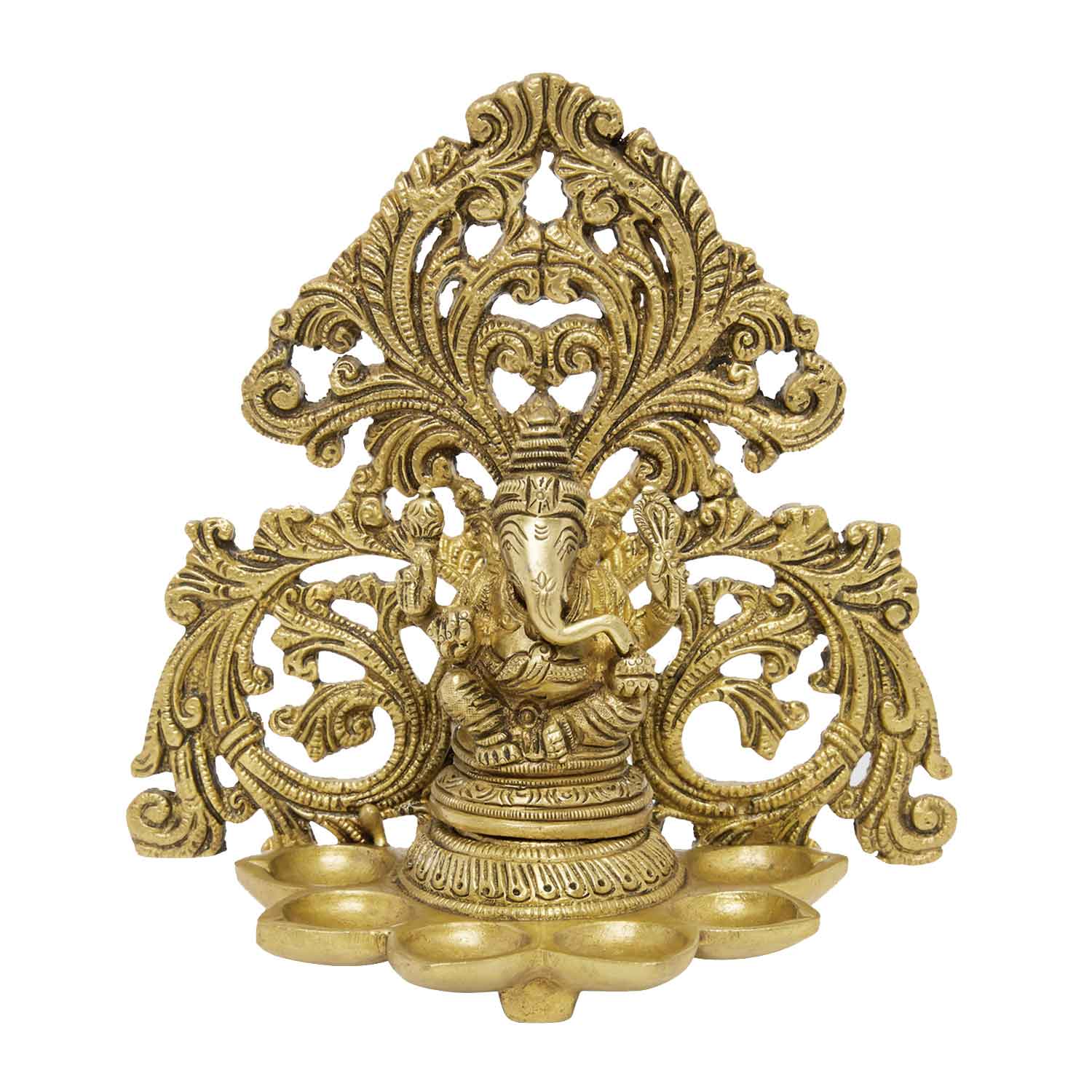 Brass Ganesha Jaali Deepak