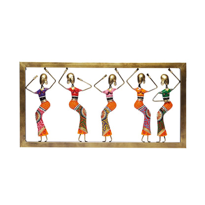 Iron Handpainted 5 Dancers Wall Frame