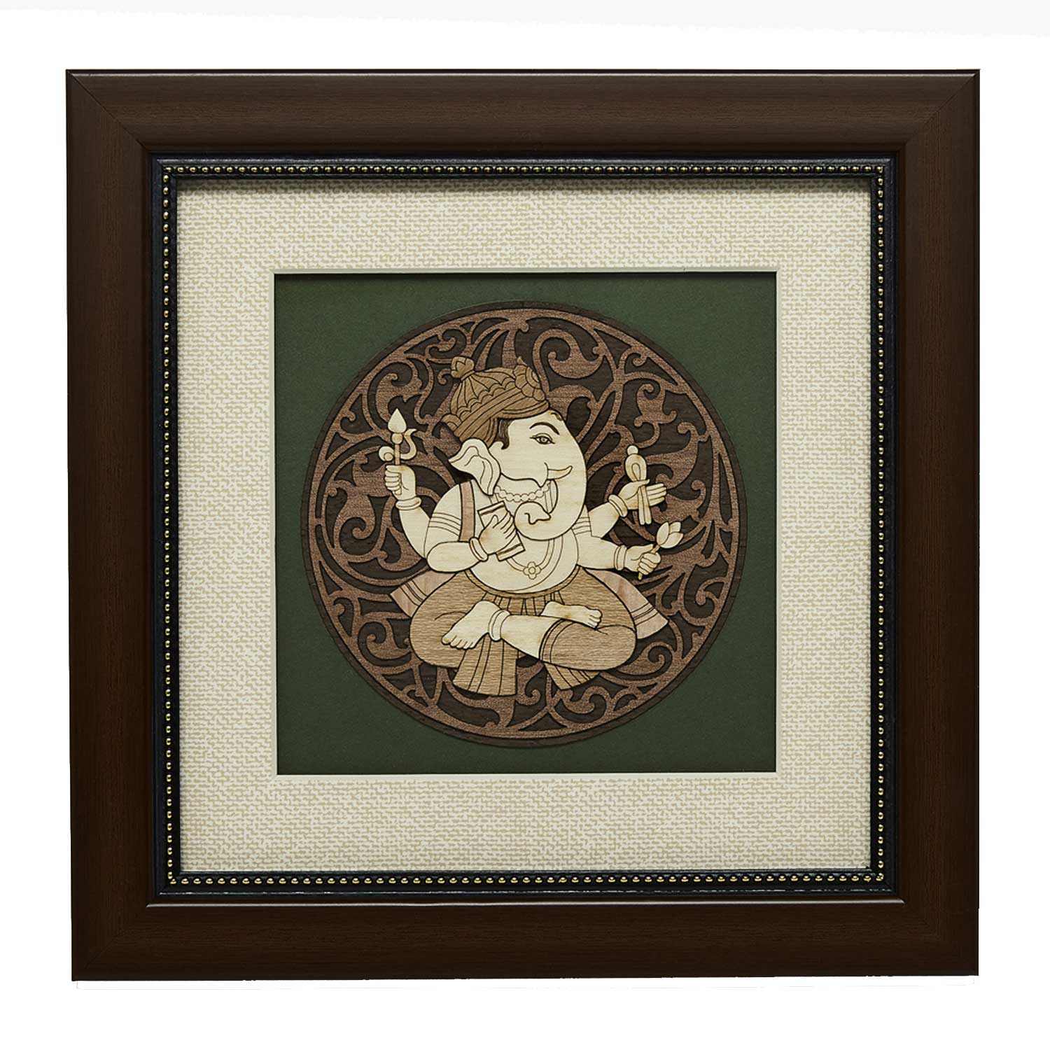 Pothi Ganesha Wood Art Frame