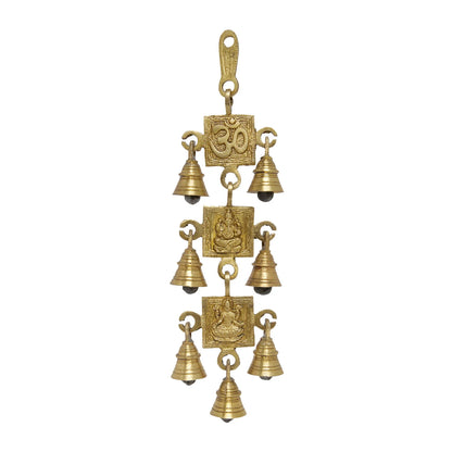 Brass Om Ganesh and Laxmi Temple Bells