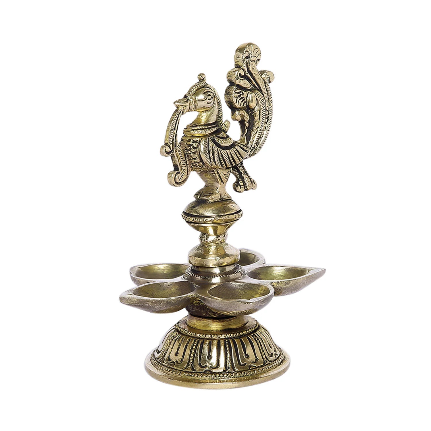 Brass Annam Deepak Small 5 in