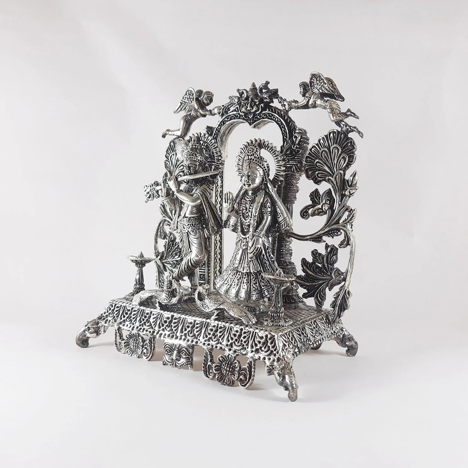 Silver Radhakrishna in Arch