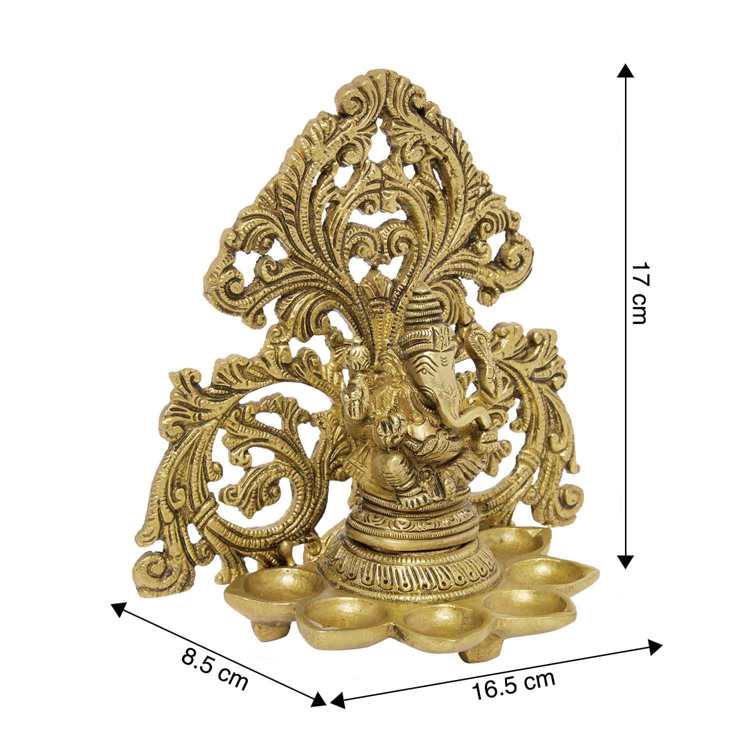 Brass Ganesha Jaali Deepak