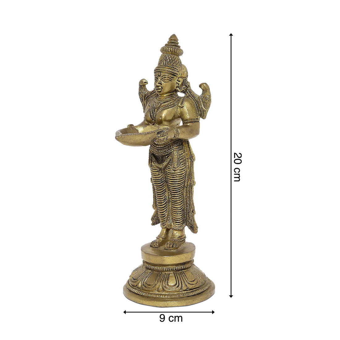 Brass Deep Laxmi Small 8 in