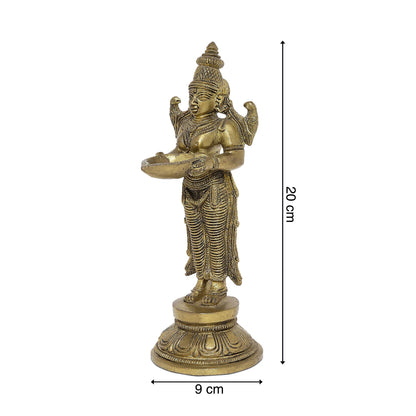 Brass Deep Laxmi Small 8 in