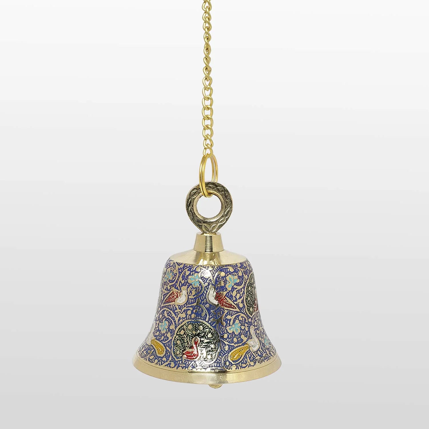 Brass Engraved Temple Bell Small (Assorted Designs)