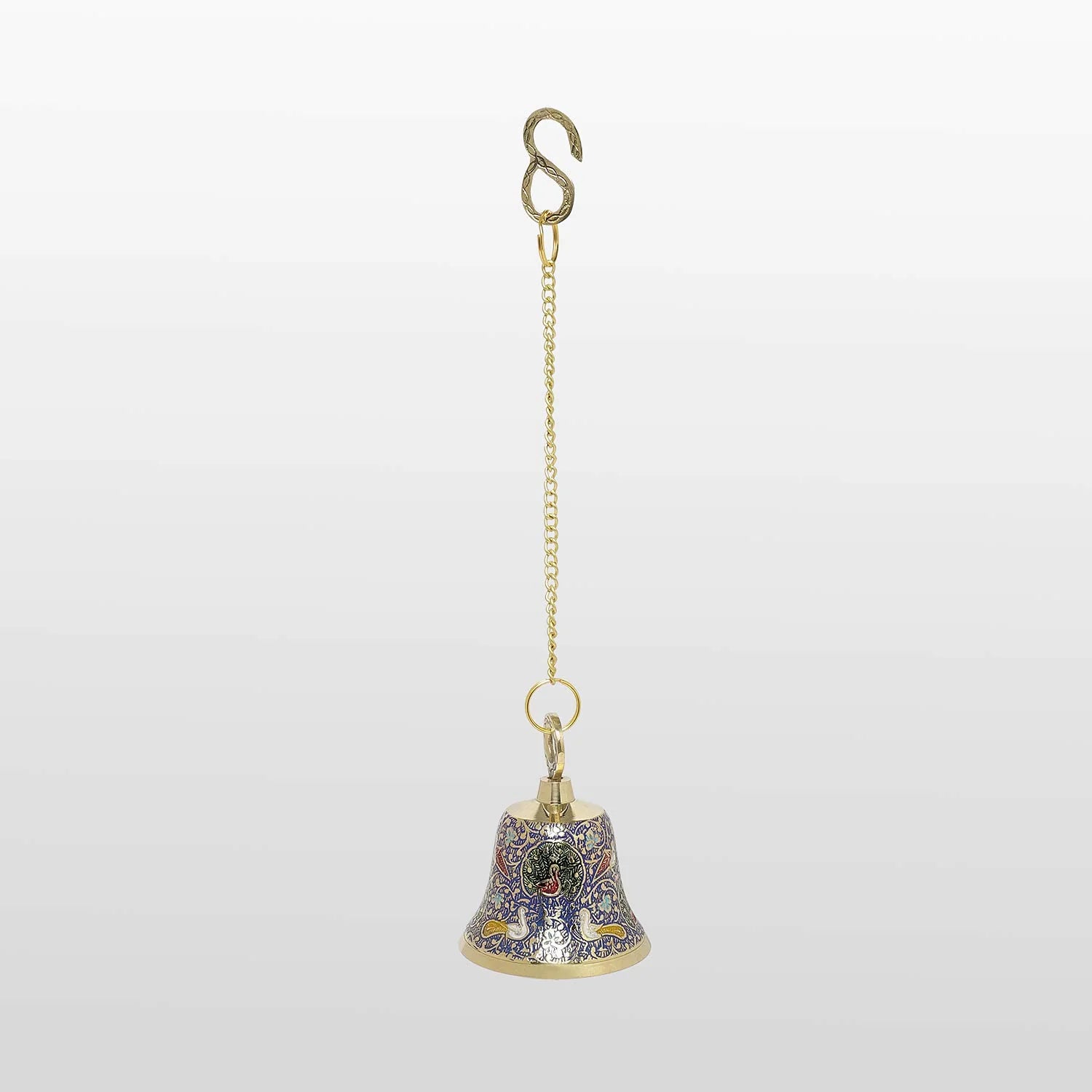 Brass Engraved Temple Bell Small (Assorted Designs)