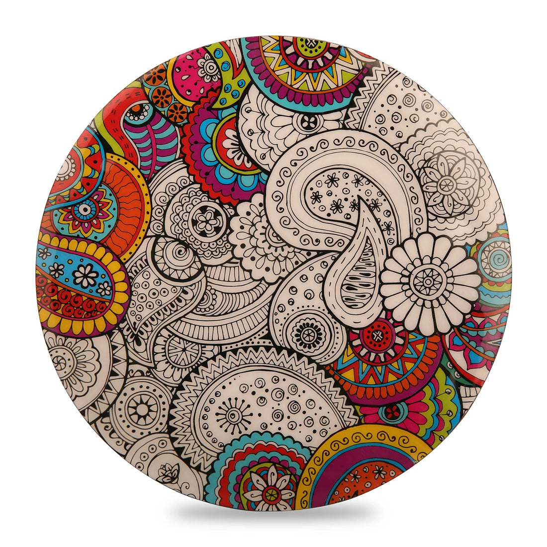 Doodle Art Enamel Round Trivet