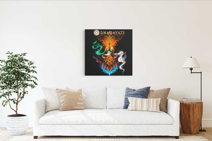 Bharat Mata: Celebration of Vibrant Colors - Canvas Art