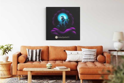 Divine Bond: Lord Vishnu with Child - Canvas Art