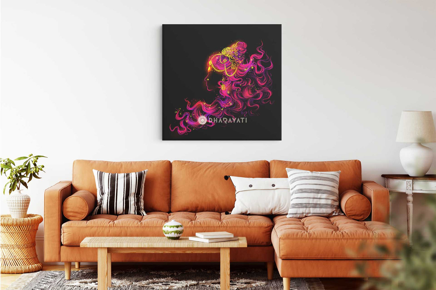 Divine Feminine Radiance: Shakti in Pink - Graceful Canvas Art