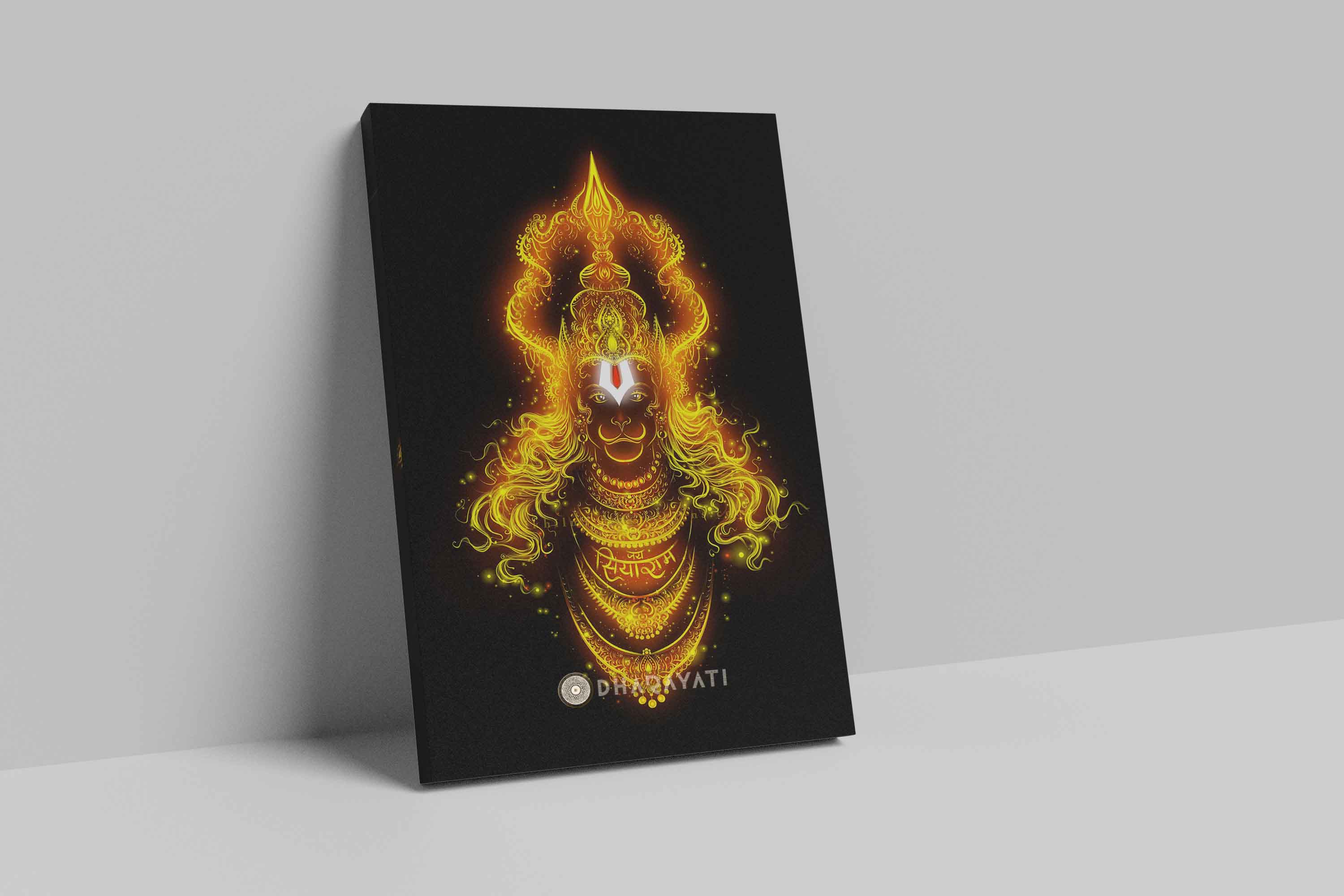 Divine Strength and Devotion: Hanuman | Inspiring Canvas Art