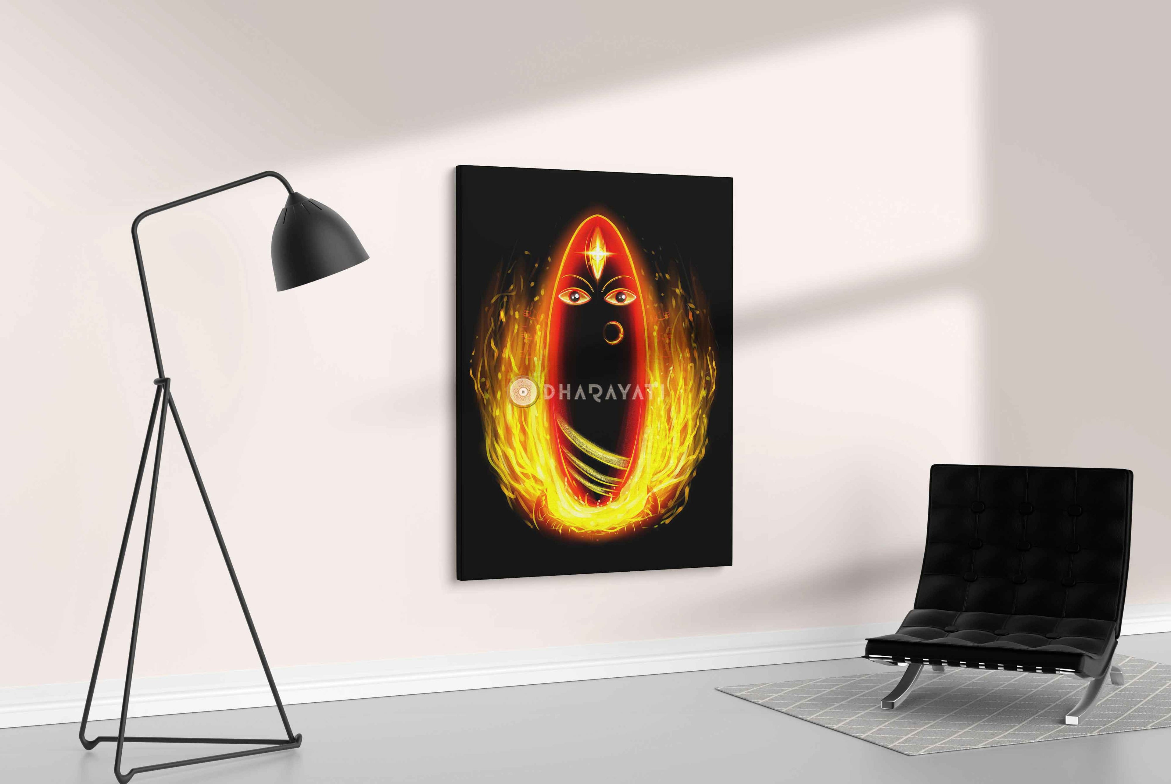 Elevate Your Sacred Space with Linga Bhairavi: A Divine Expression | Canvas Art