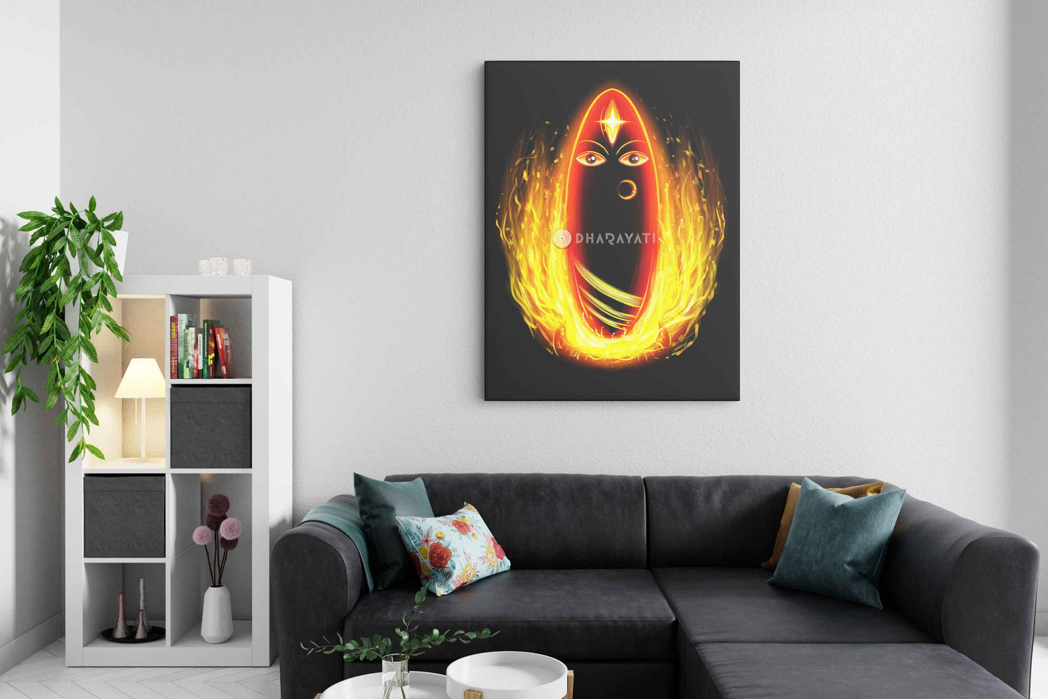 Elevate Your Sacred Space with Linga Bhairavi: A Divine Expression | Canvas Art