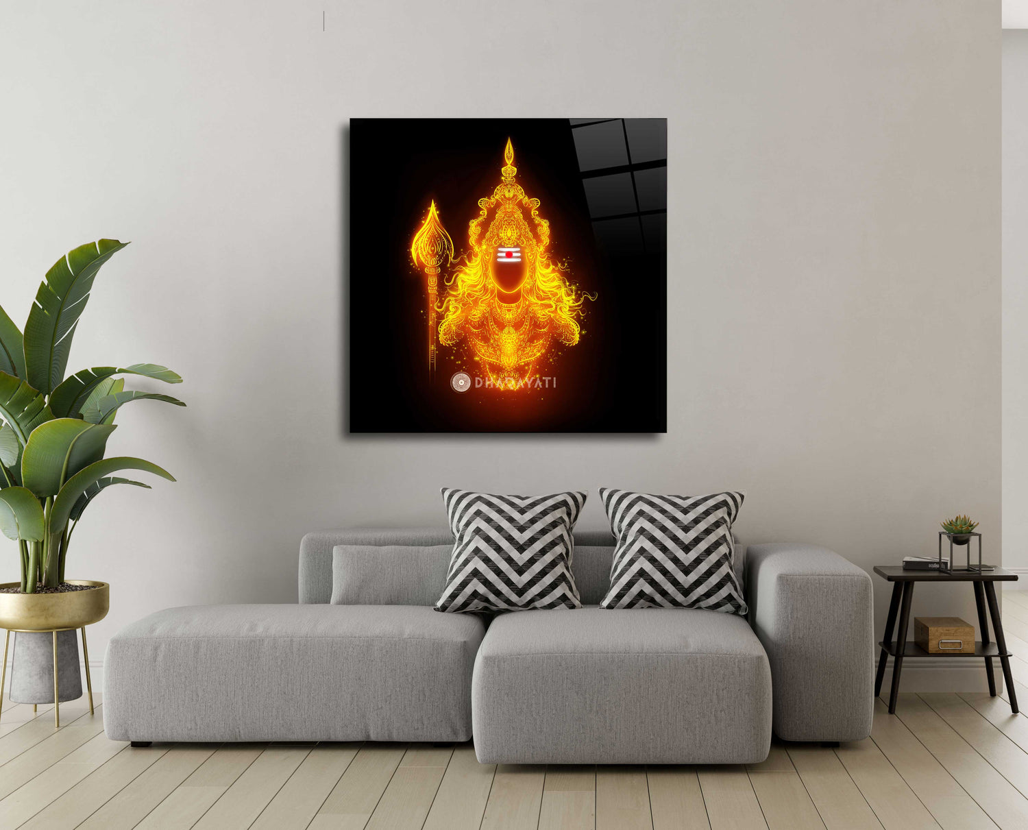 Lord Murugan Glass Wall Art - Divine Warrior&