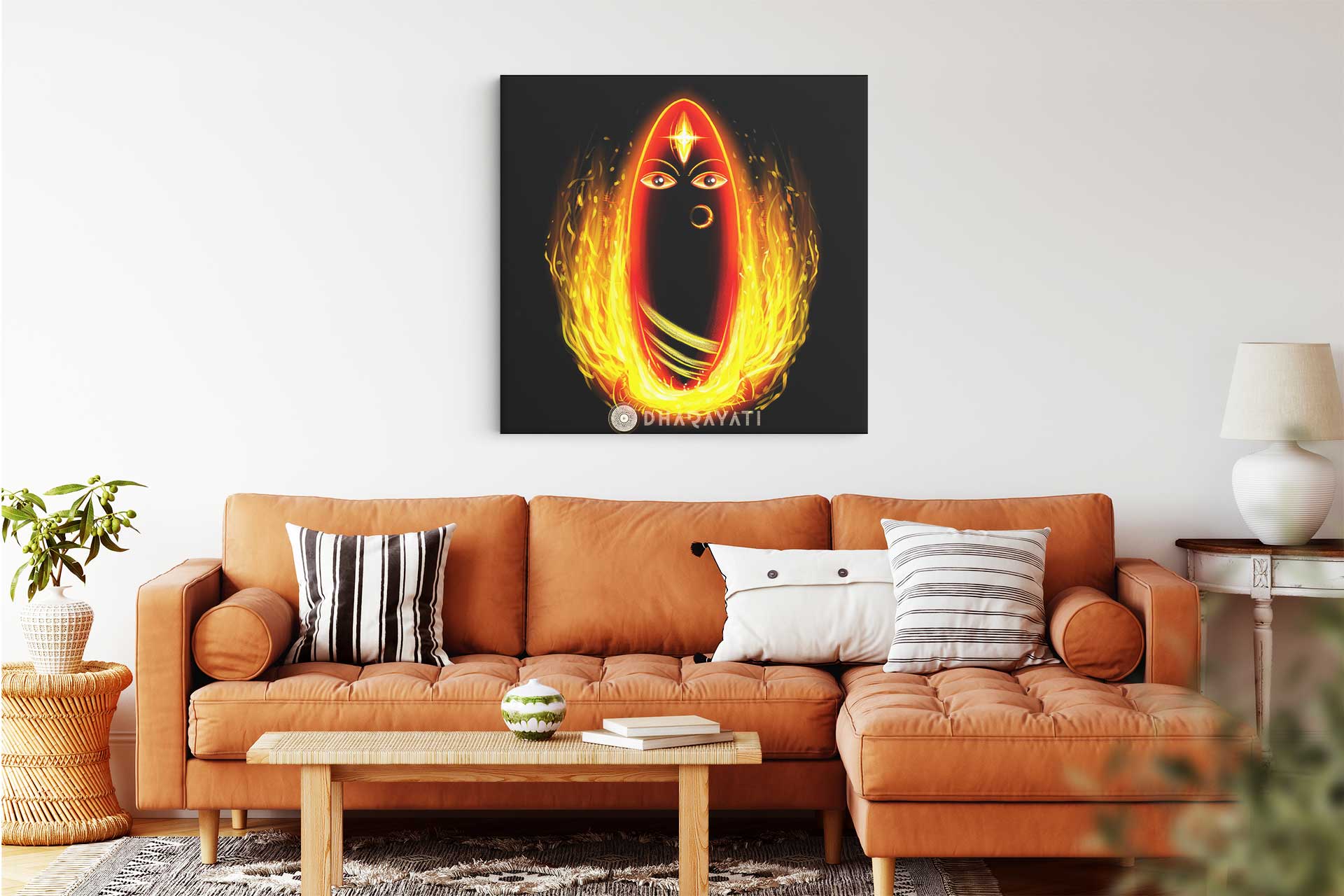 Goddess of Supreme Energy: Linga Bhairavi - Divine Canvas Art