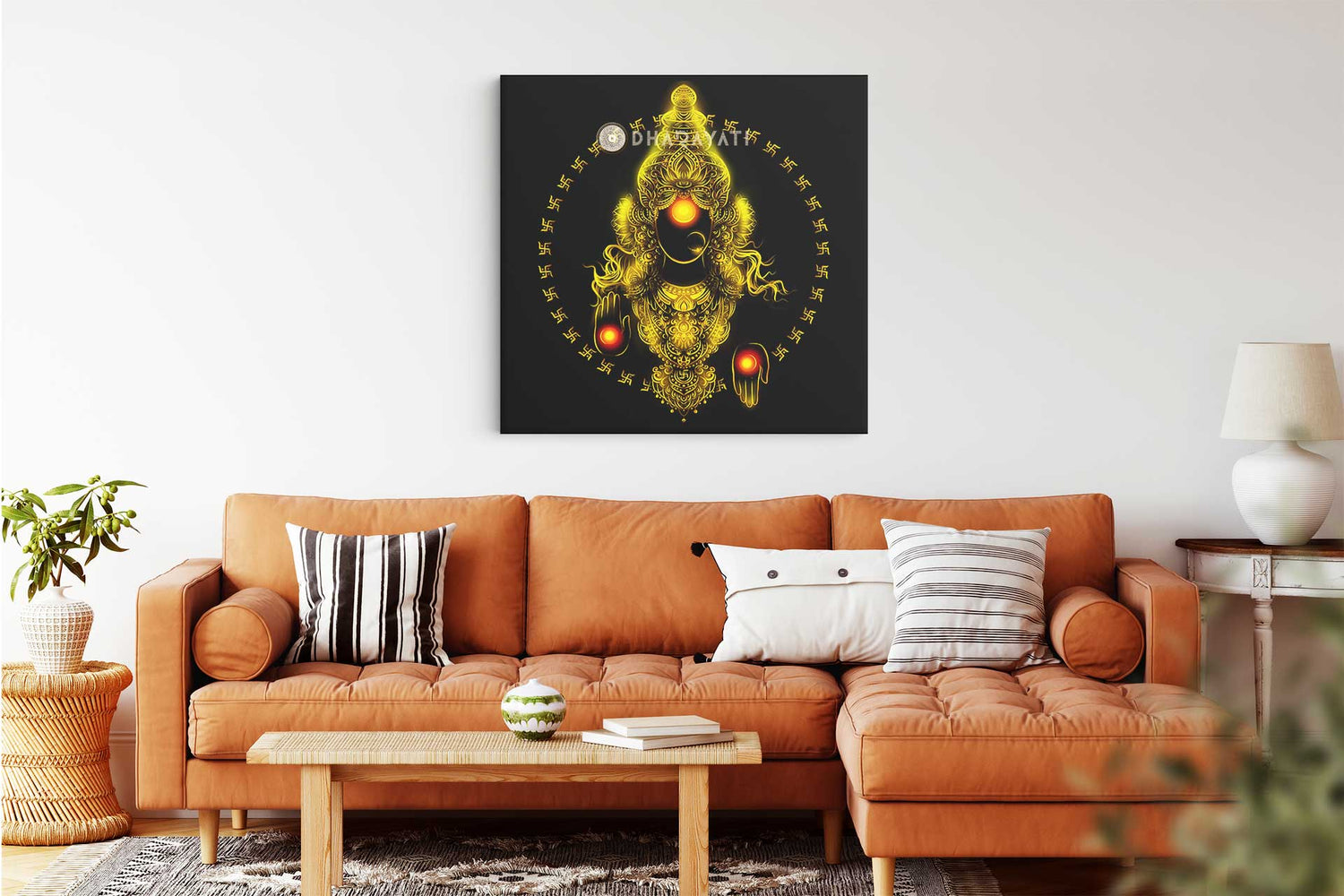 Golden Abundance: Lakshmi Devi - Canvas Art