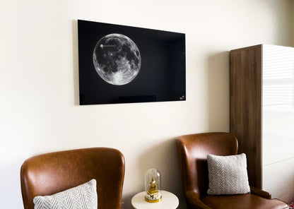 Lunar Splendor: Moon Custom Image Glass Wall Art for Captivating Serenity