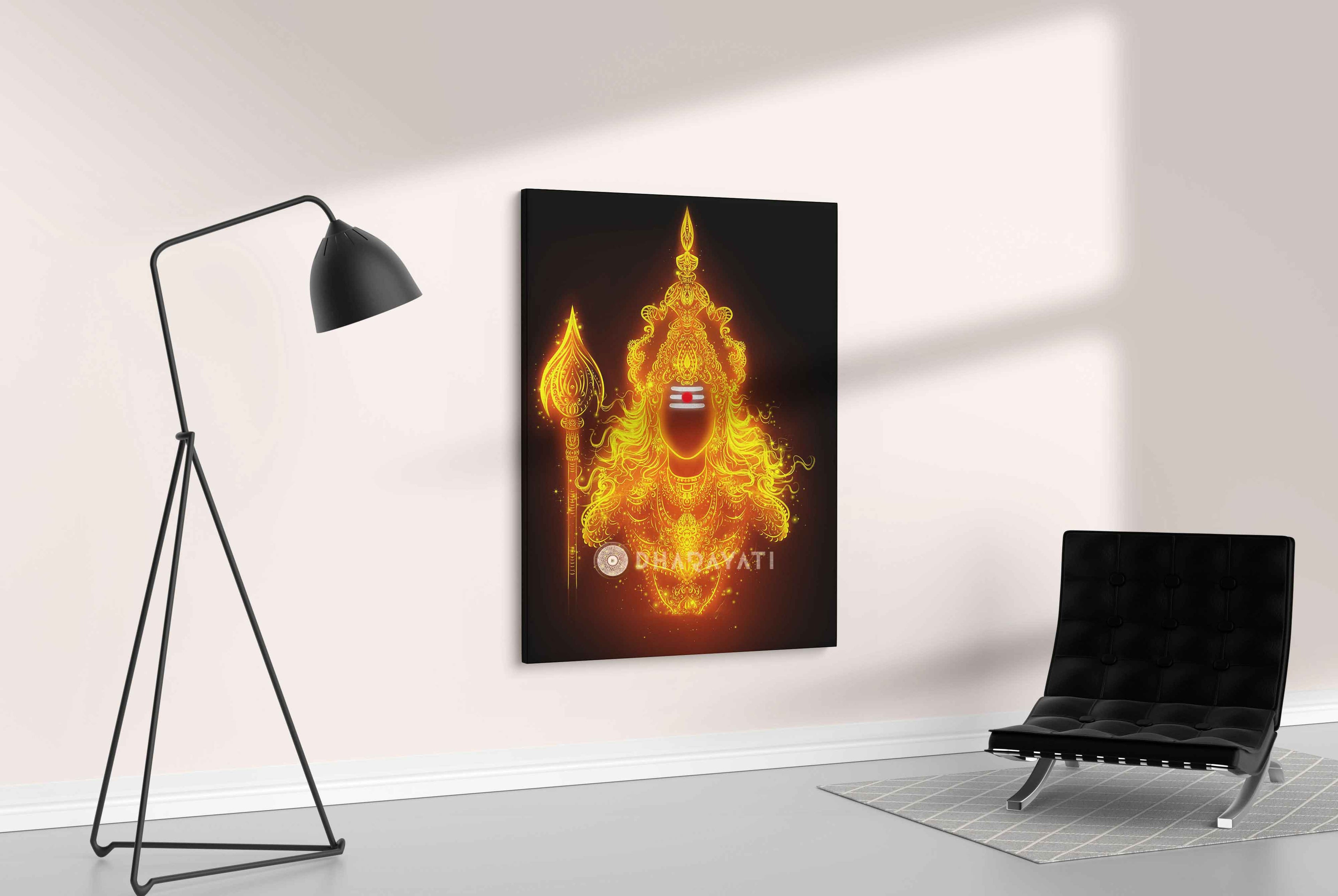 Lord Murugan Embracing His Mighty Weapon | Canvas Art