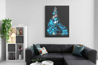 Mahadev Gangadhara Canvas Art - A Divine Depiction of Lord Shiva as the Cosmic Dancer