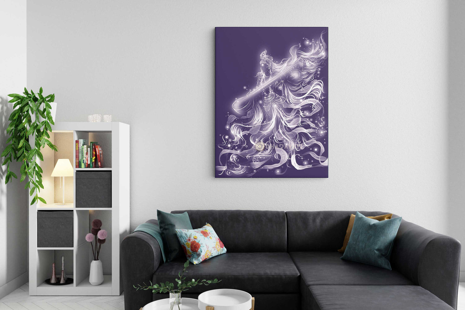 Saraswati Canvas Art : Embrace Divine Wisdom and Creative Inspiration