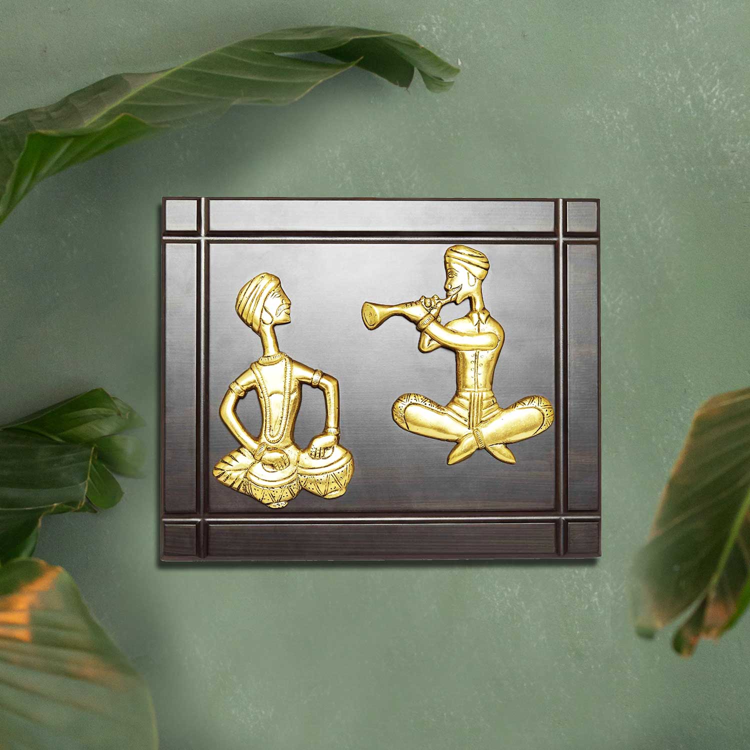 Brass Musicians Wooden Wall Hanging