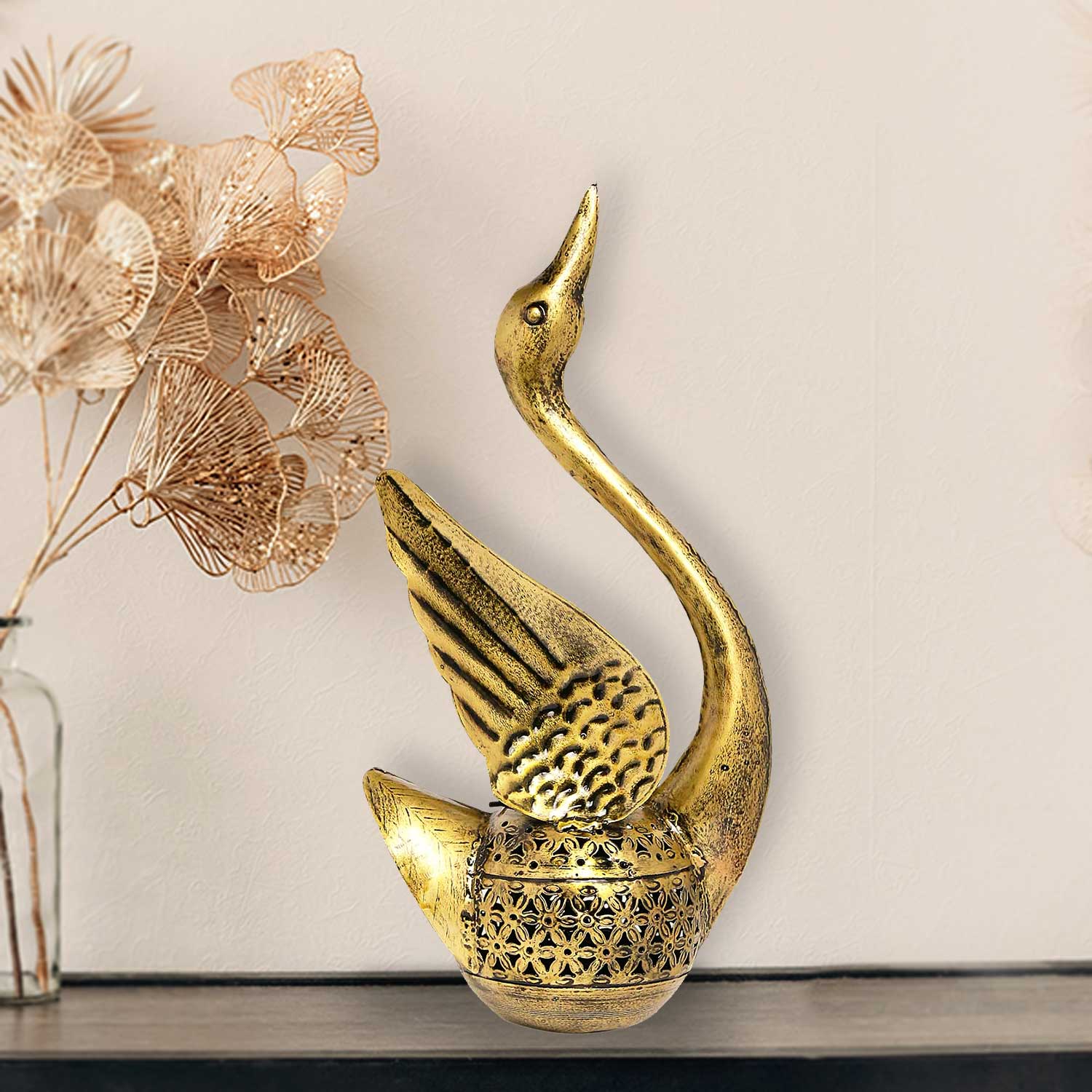 T-lite Holder Rajhans in Antique Gold Small