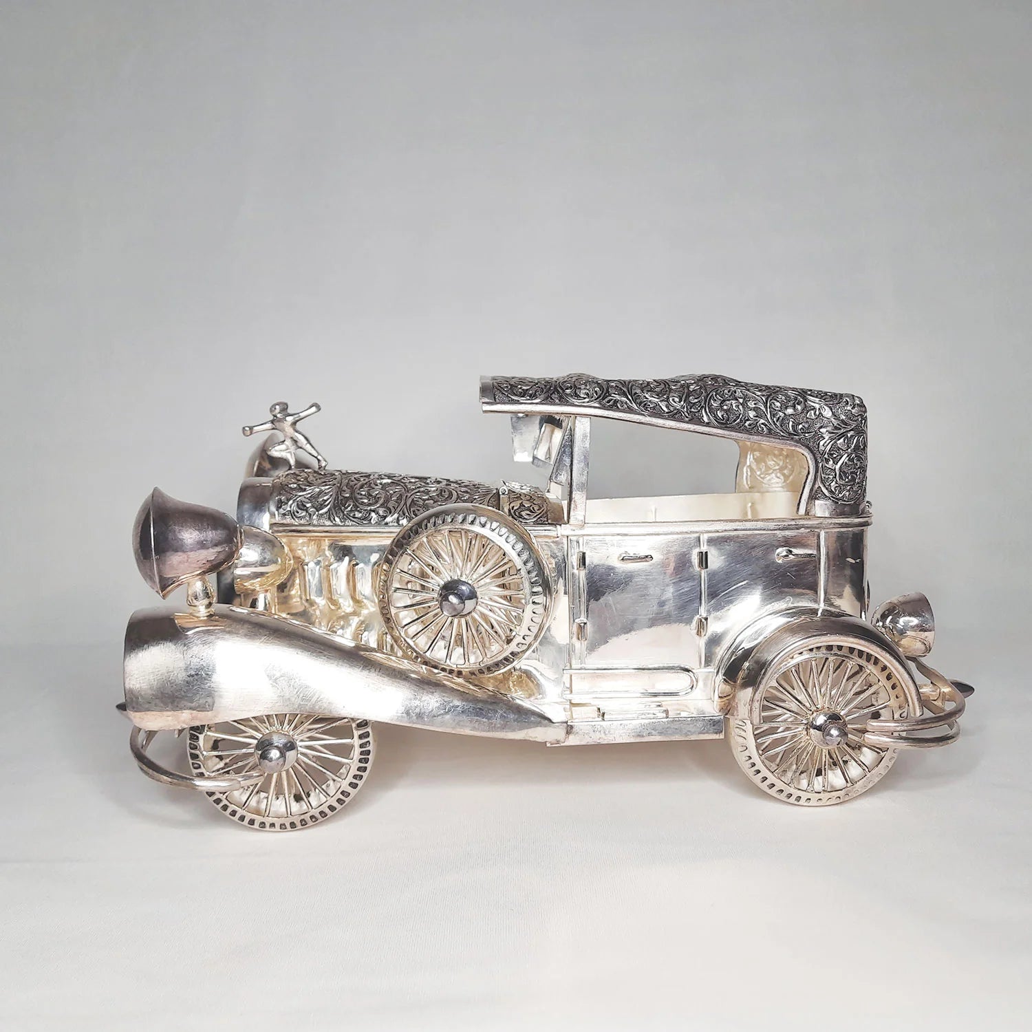 Silver Vintage Car