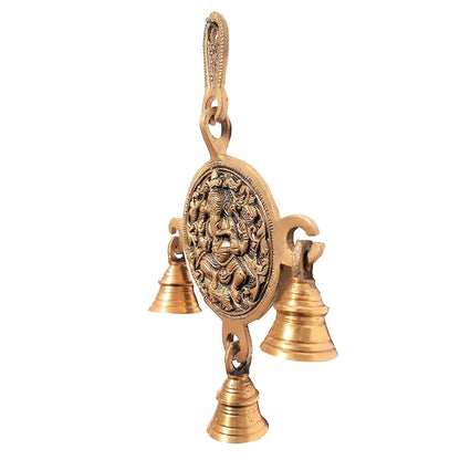 Brass Ganesh Round Temple Bell