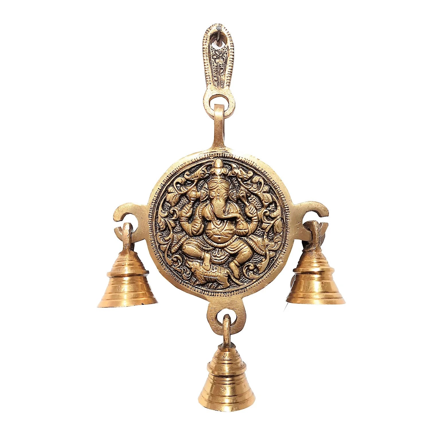 Brass Ganesh Round Temple Bell