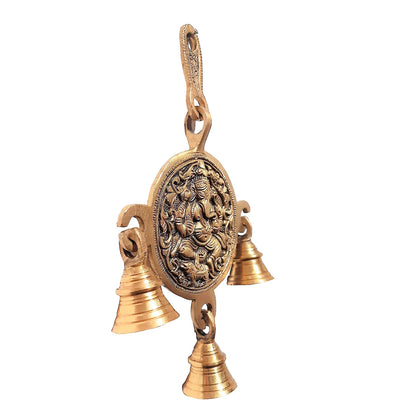 Brass Ganesh Round Temple Bell