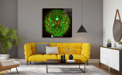 Vanadevi Green Glass Wall Art: Captivating and Vibrant Home Decor