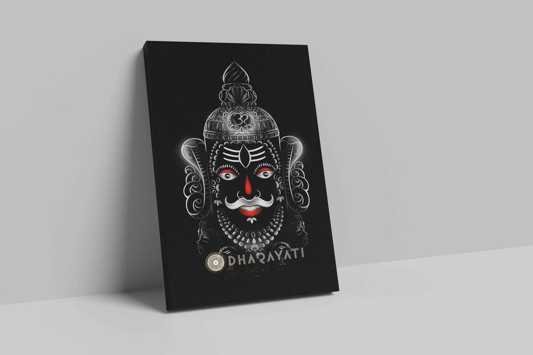 Blissful Countenance: Smiling Mahakal - Divine Canvas Art