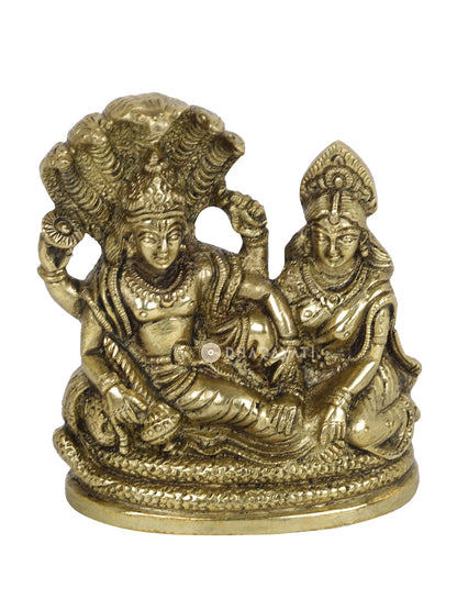 Vishnu Laxmi Decorative Brass Figurine