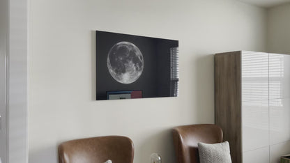 Lunar Splendor: Moon Custom Image Glass Wall Art for Captivating Serenity