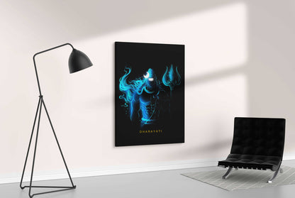 Trishul of Power: Shiva Mahadev - Canvas Art