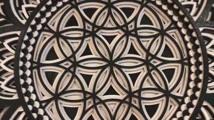 Sunflower Design Mandala Art | Wooden Wall Decor