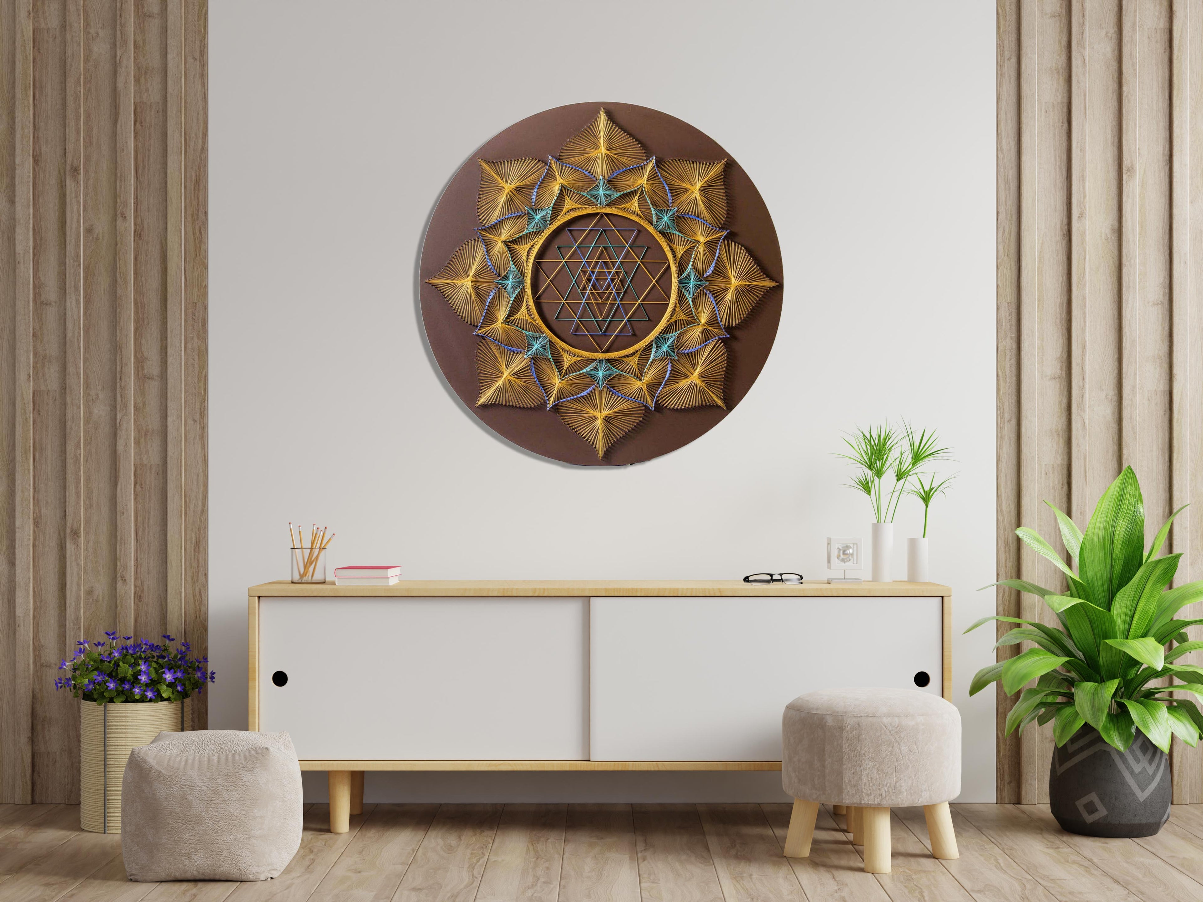 Sri Yantra sacred geometry | String Art