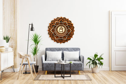 Sacral Chakra, Geometric |  Wooden Wall Decor