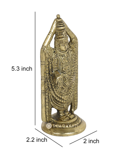 Lord Venkateshwara Brass Decorative Figurine