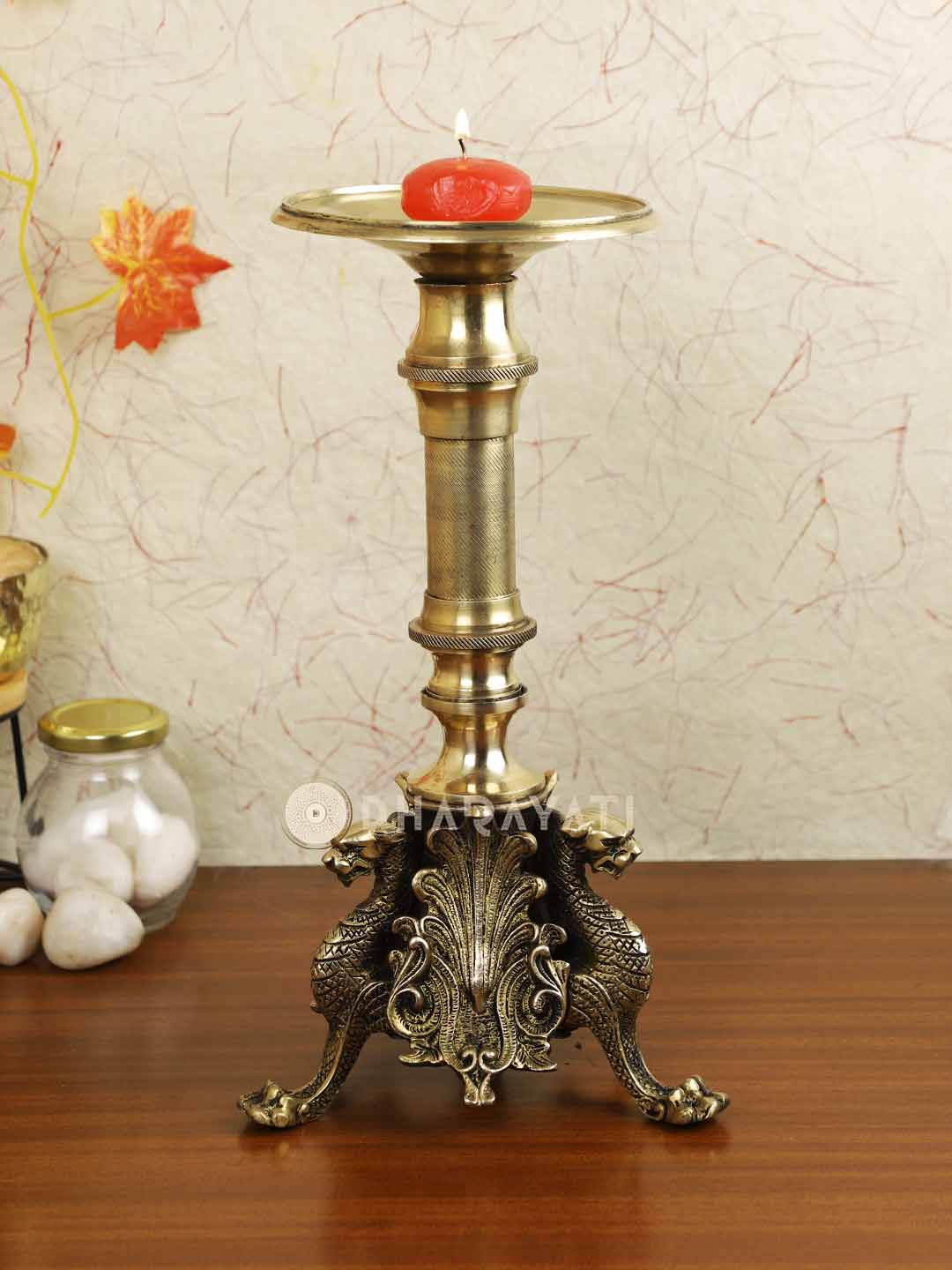 Big Antique Candle Long Stand