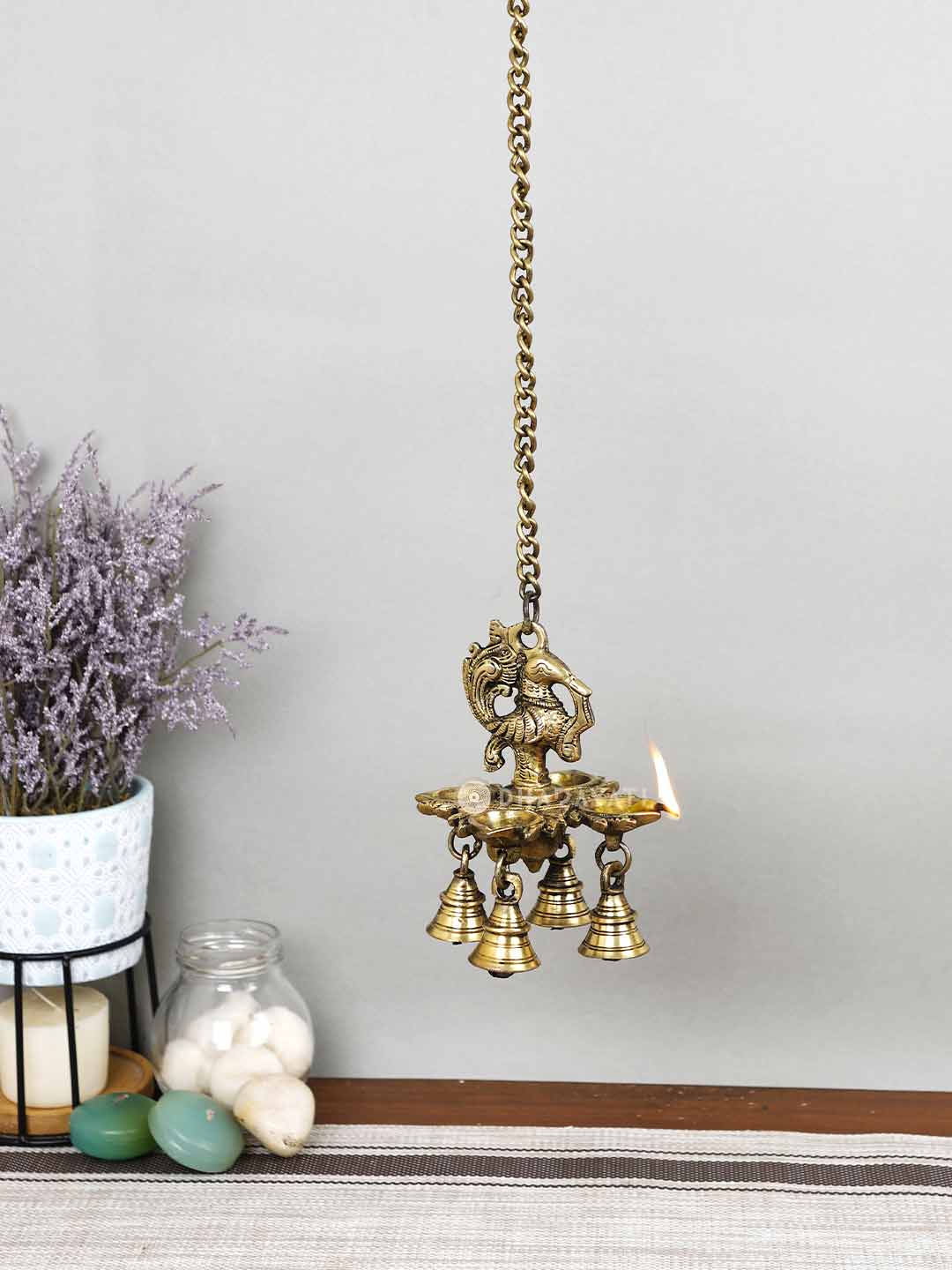 Bird Chain Hanging Lamp With Bells