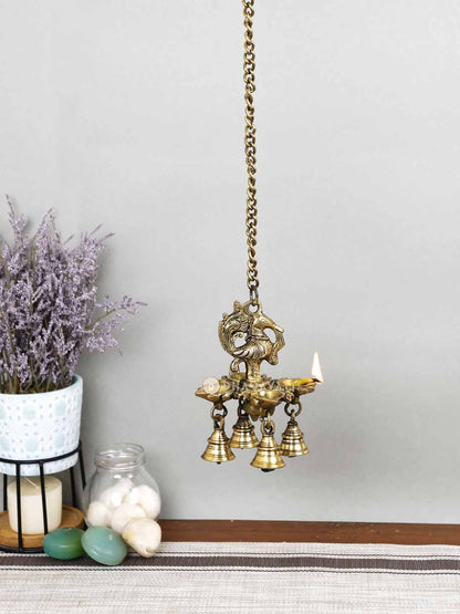 Bird Chain Hanging Lamp With Bells