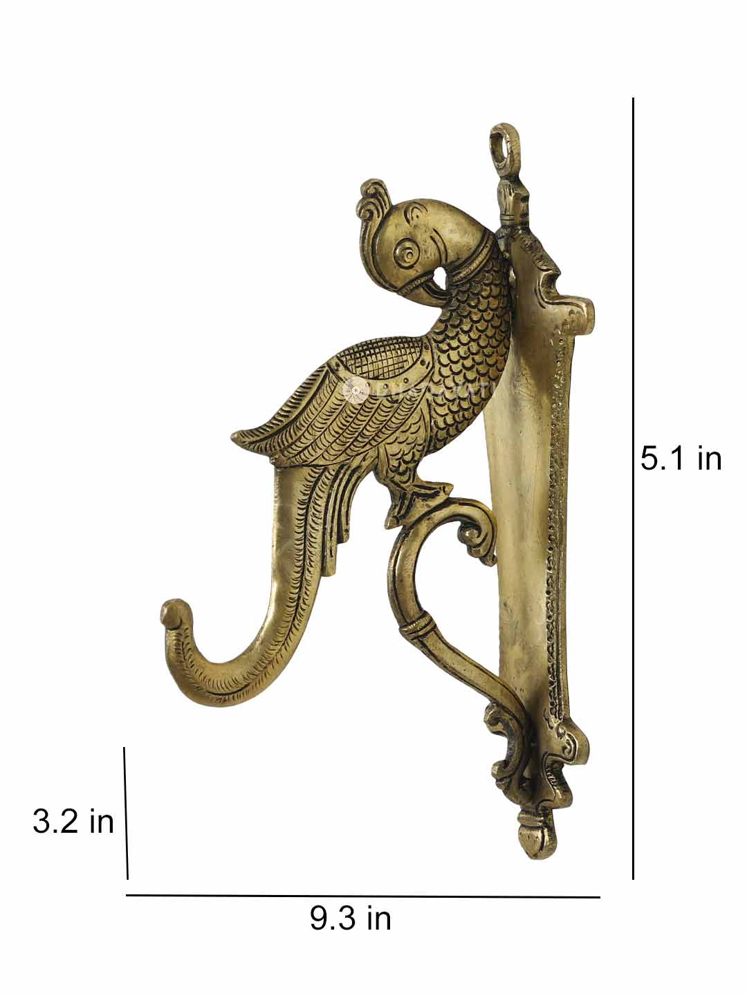 Graham & Green Brass Bird Wall Hook